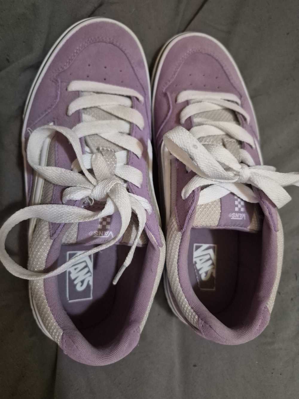 Vans Lavender Low-Top Sneakers with White Laces